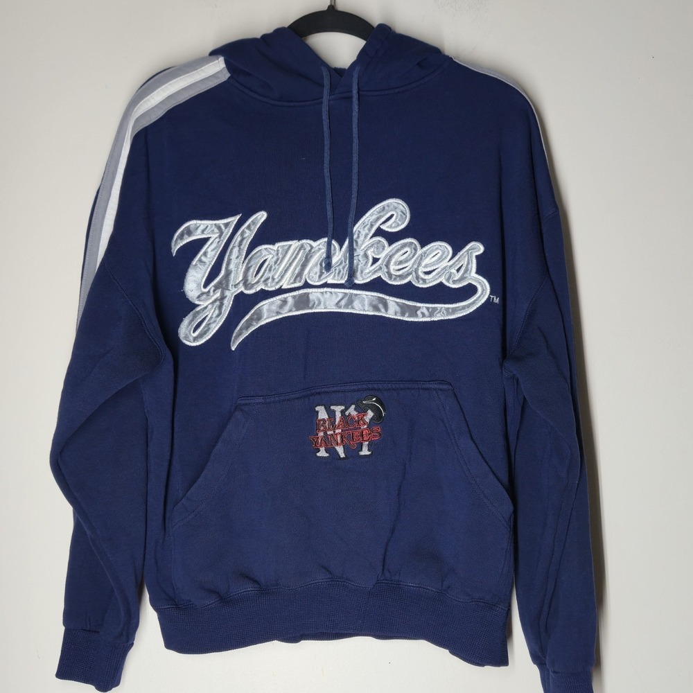 Vintage New York Black Yankees Hoodie Mens XXL Logo MLB Pullover Negro League